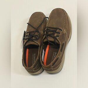 Sailing Club Men's Brown Three Eye Tie Work Boat Shoe - RK6736 - Size 10W